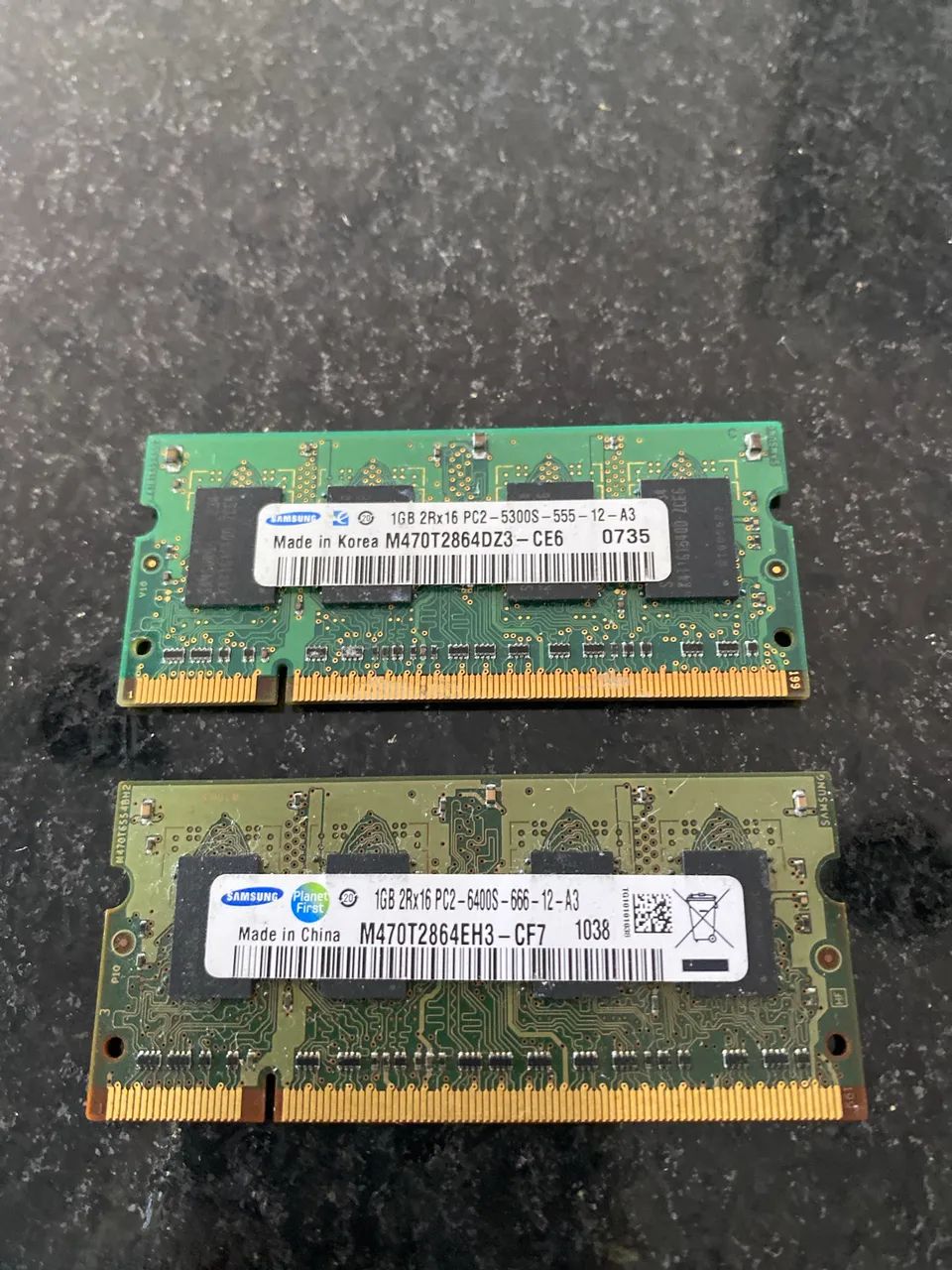 Memória ddr2 2 módulos de 1g cada 