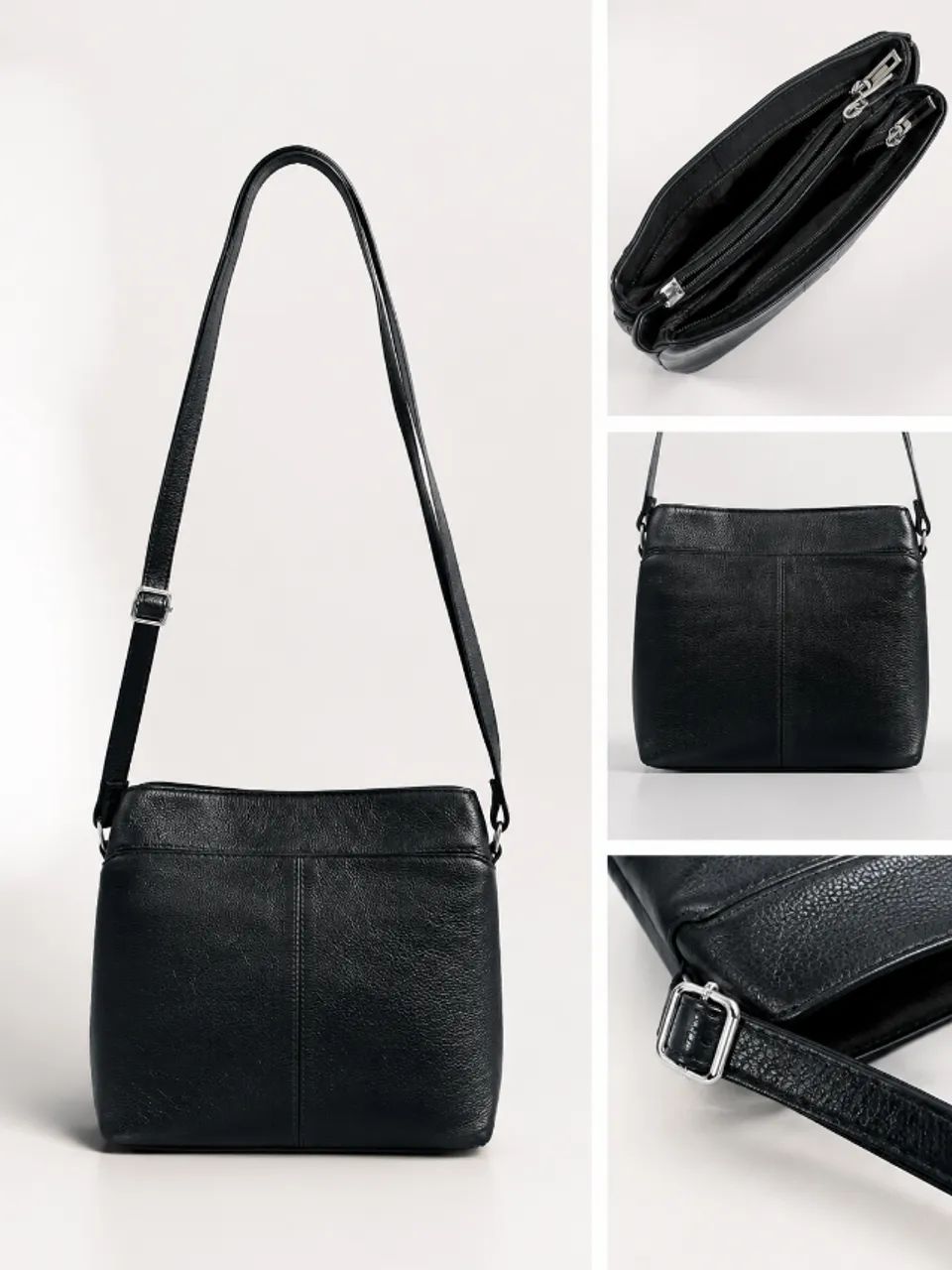 Linda Bolsa em Couro Preta
