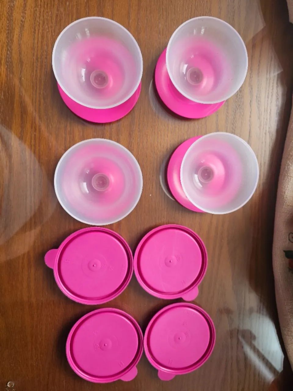 Kit 4 taças tupperware rosa - Foto 2