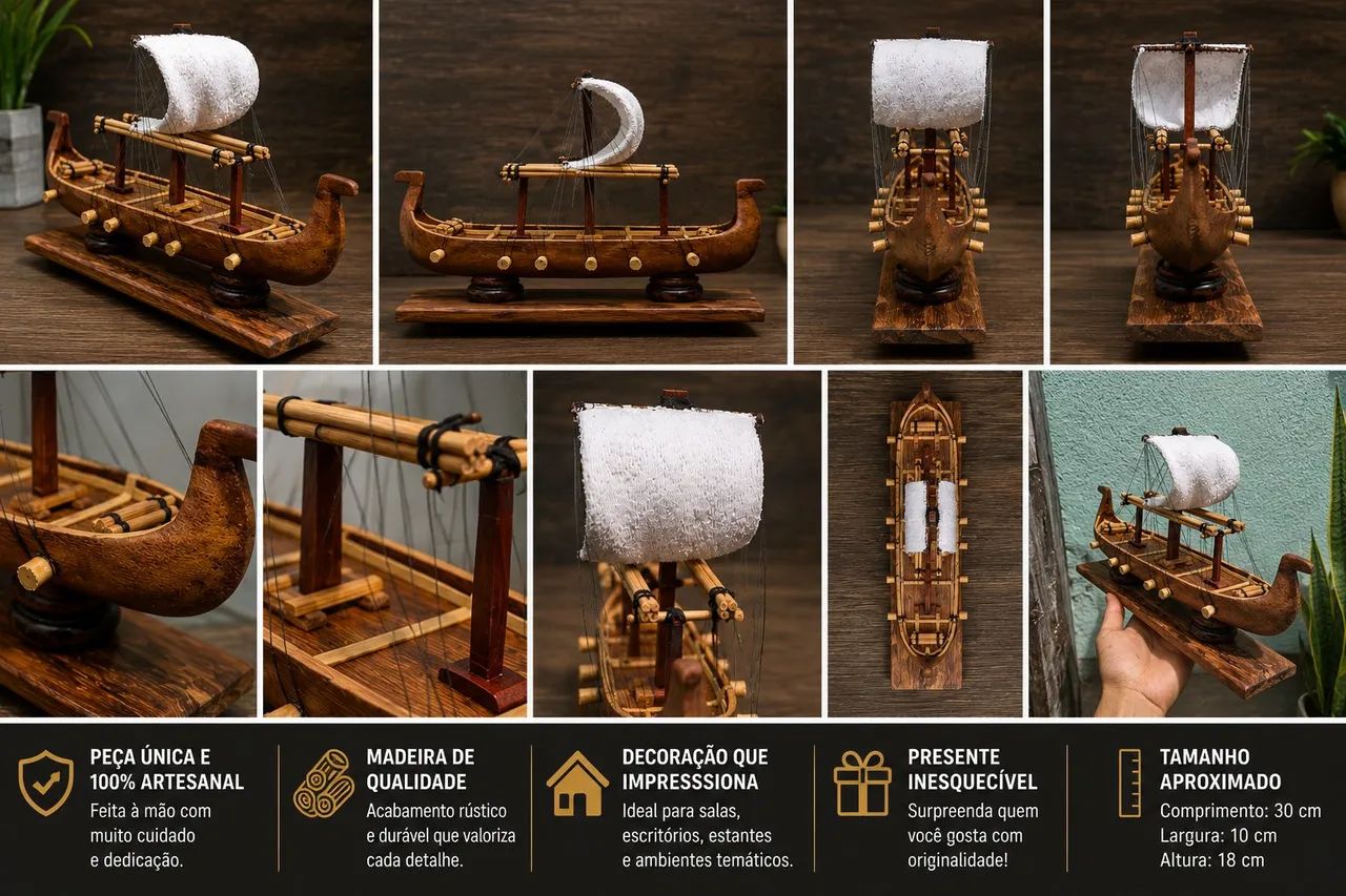 Miniatura Barco Viking - Foto 2