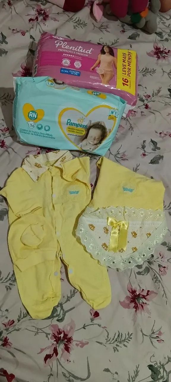 Fralda e Saída maternidade 