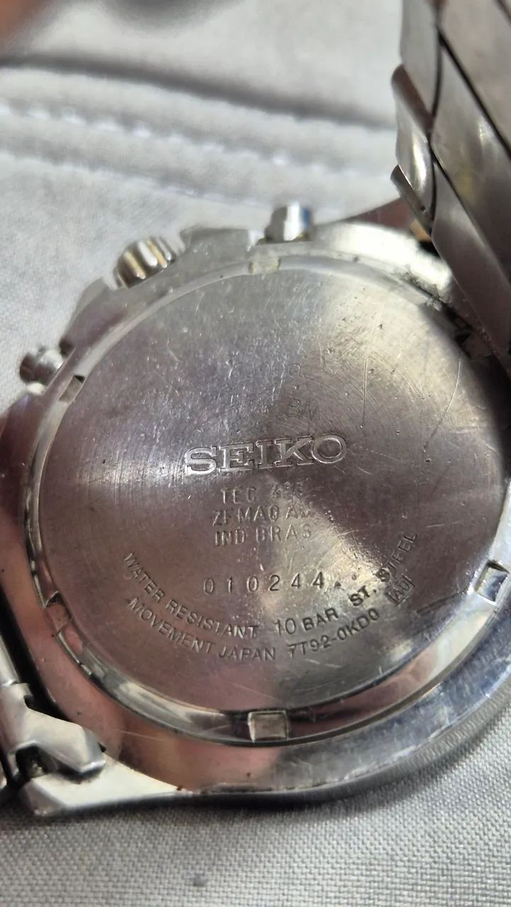 Relógio SEIKO CRONÓGRAFO  À QUARTZ   -   FUNCIONANDO  PERFEITAMENTE - Foto 5