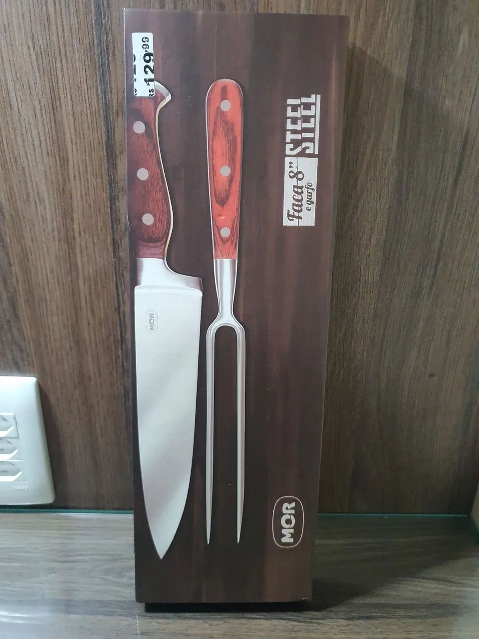 KIT FACA E GARFO PARA CHURRASCO 