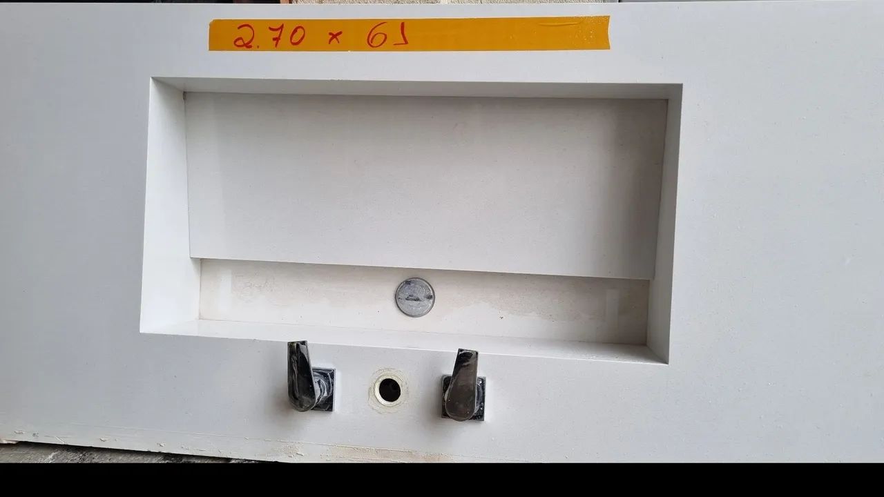 Pia Quartzo branco 2,70x61 - Foto 4