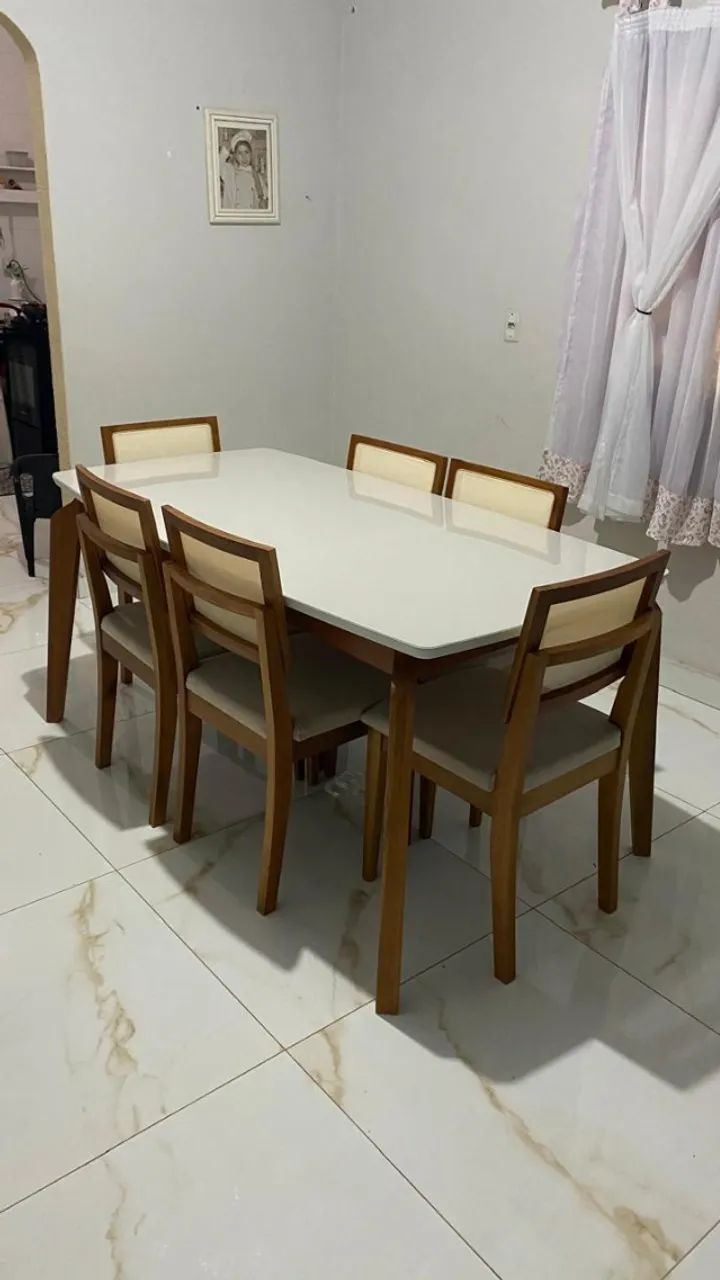 Mesa de Jantar Ametista com 06 cadeiras safira - Foto 3