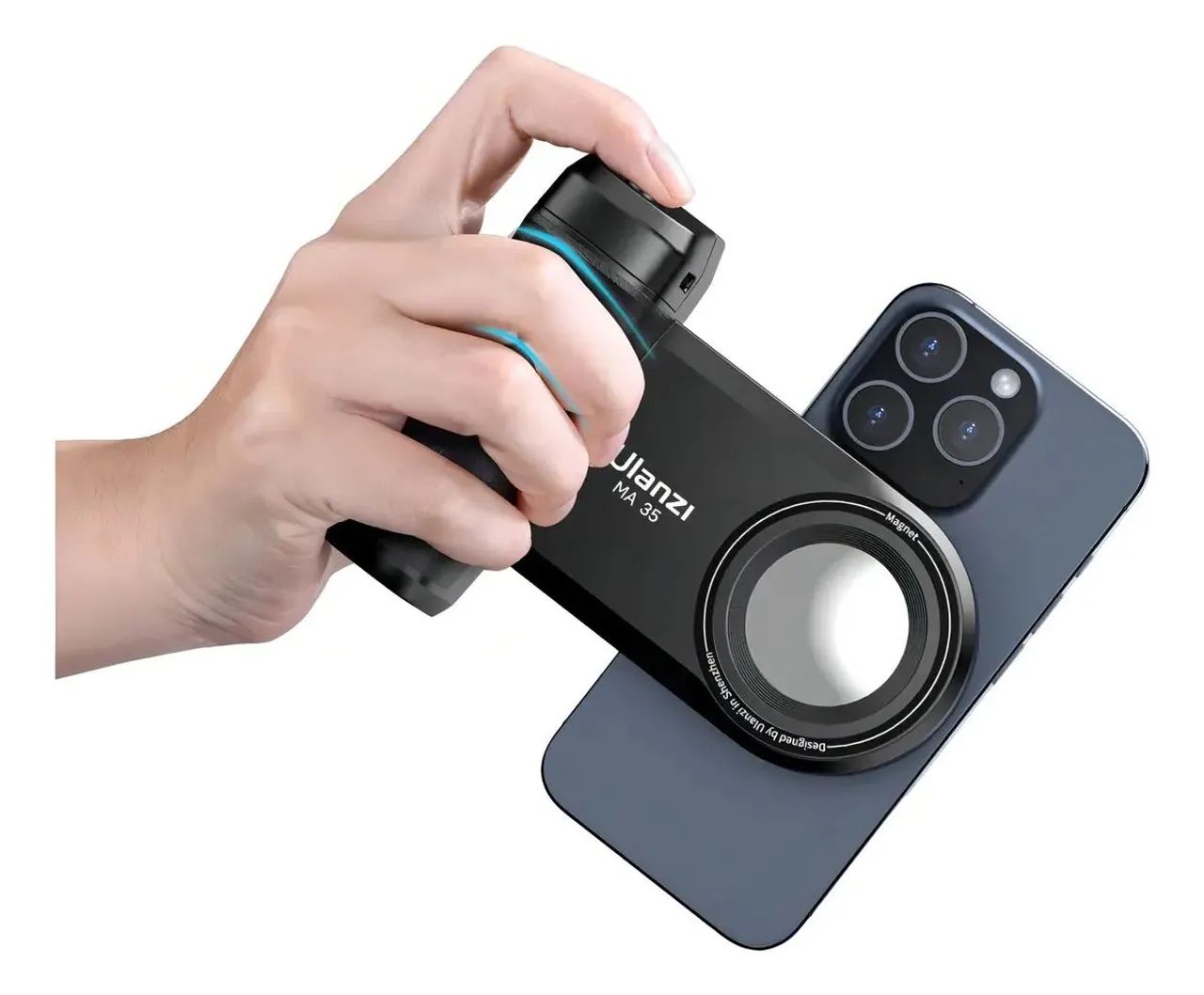 Suporte De Celular Com Grip Bluetooth Magnetico Ulanzi Ma35 Cor Preto<br> - Foto 3