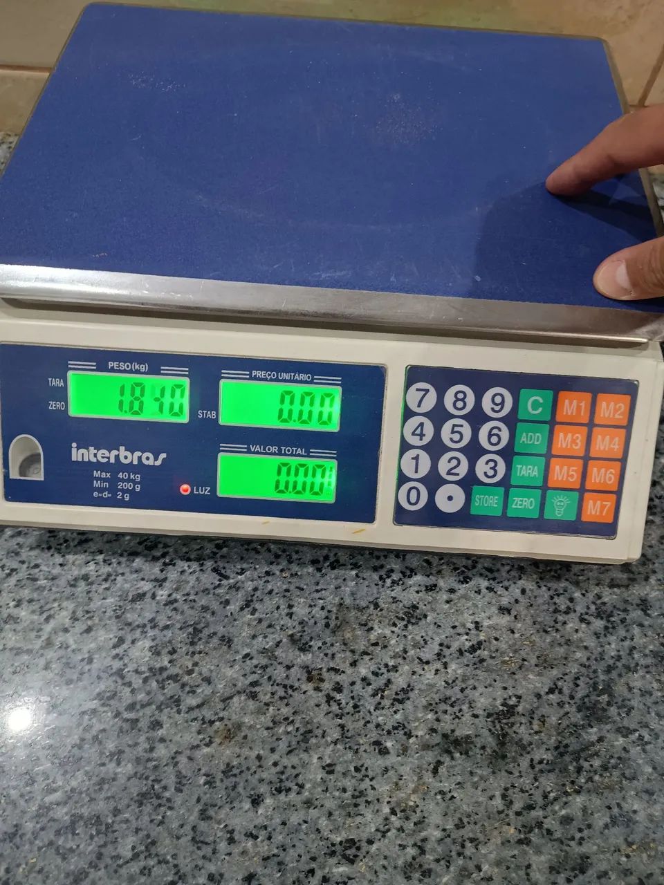 Vendo Balança Digital Eletrônica Comercial 40kg Intelbras Precisão Bivolt, Funcionando. - Foto 2