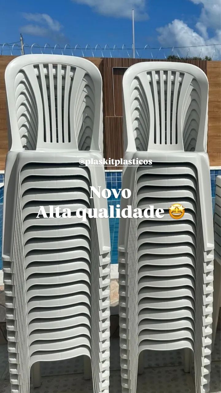 Conjunto | mesa quadrada de plástico + 4 cadeiras - Foto 3