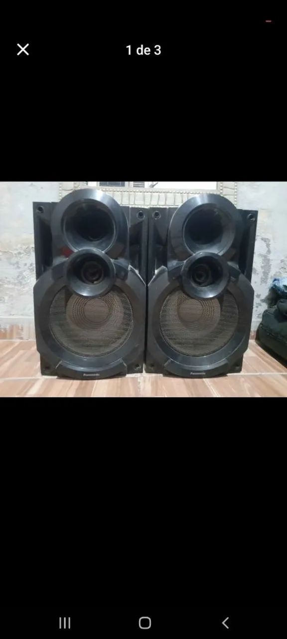 Caixas de som Panasonic muito potentes 