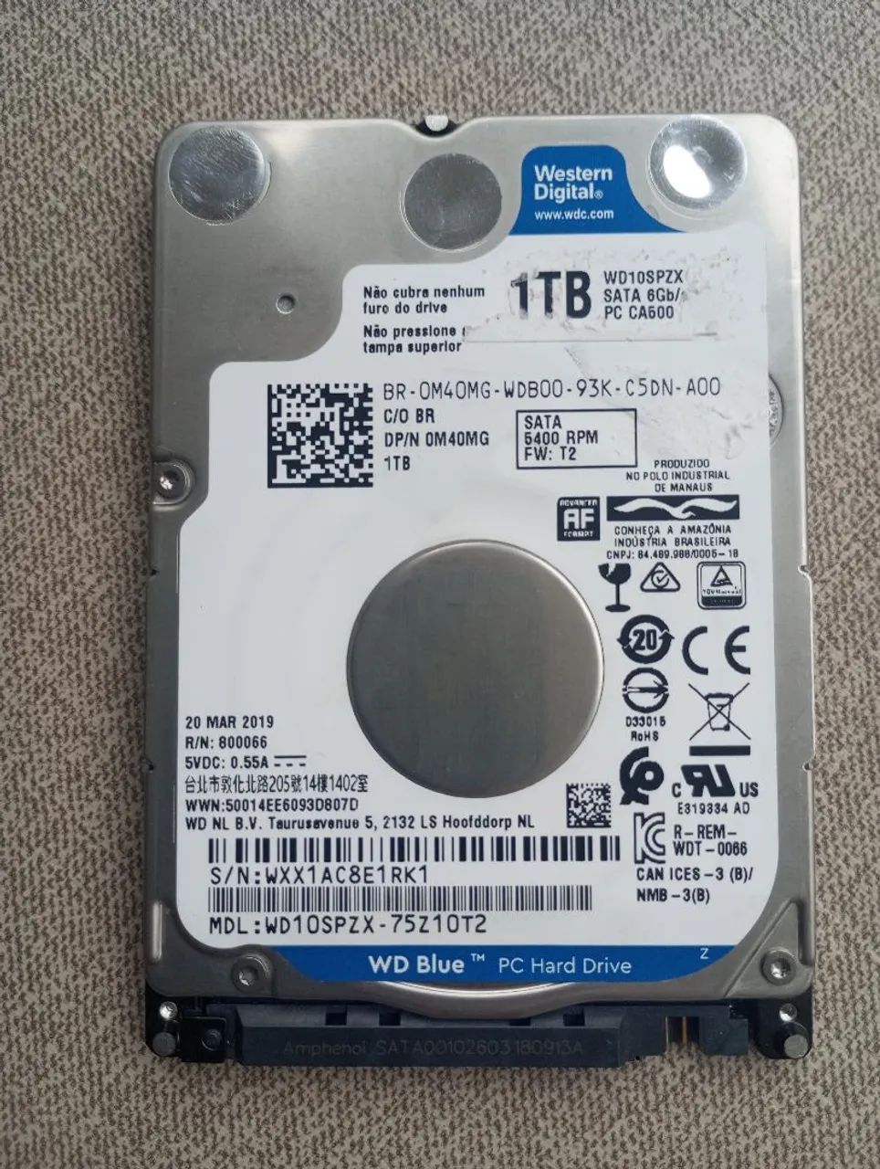 HD 1 TB para notebooks 