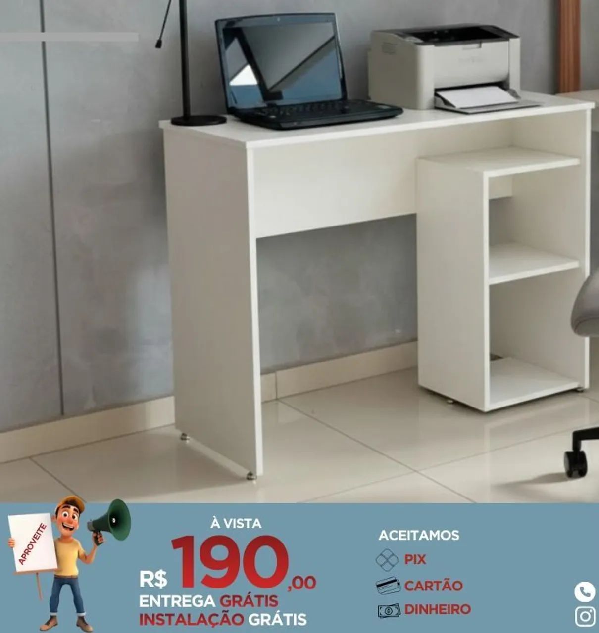 Escrivaninha mdf apronta entrega  - Foto 2