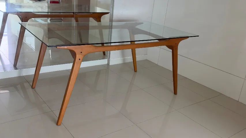 Mesa de jantar retangular 1,80m x 0,95 Tok Stok
