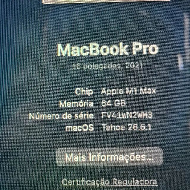 MACBOOK PRO 16 M1 MAX 64GB/1TB - SPACE GRAY - 99% SAUDE - Foto 3