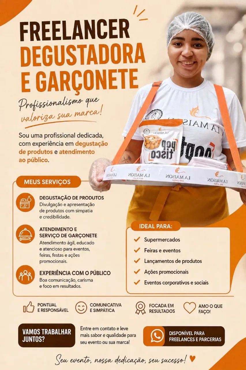 Degustadora e garçonete 