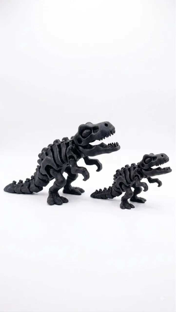 Dinossauro T-Rex Esqueleto Articulado 3D - Brinquedo Flexível - Foto 4