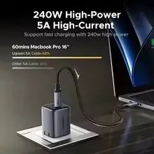 Cabo USB-C UGREEN USB4 com Função Completa, PD3.1 240W, Transferência de Dados 80Gbps - Foto 4