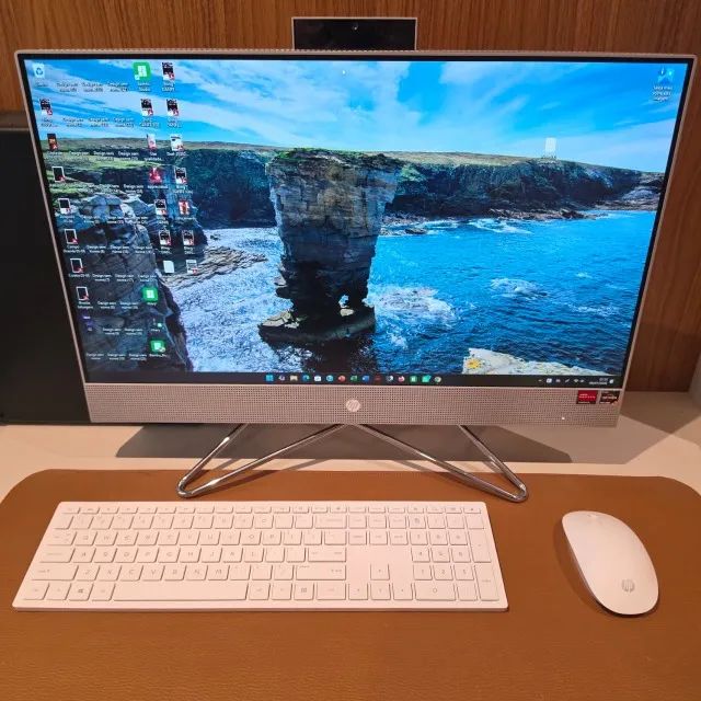 HP All-in-One 24-dp0224 Ryzen 5 8GB SSD 1TB Tela Touch + Kit Sem Fio - Foto 2