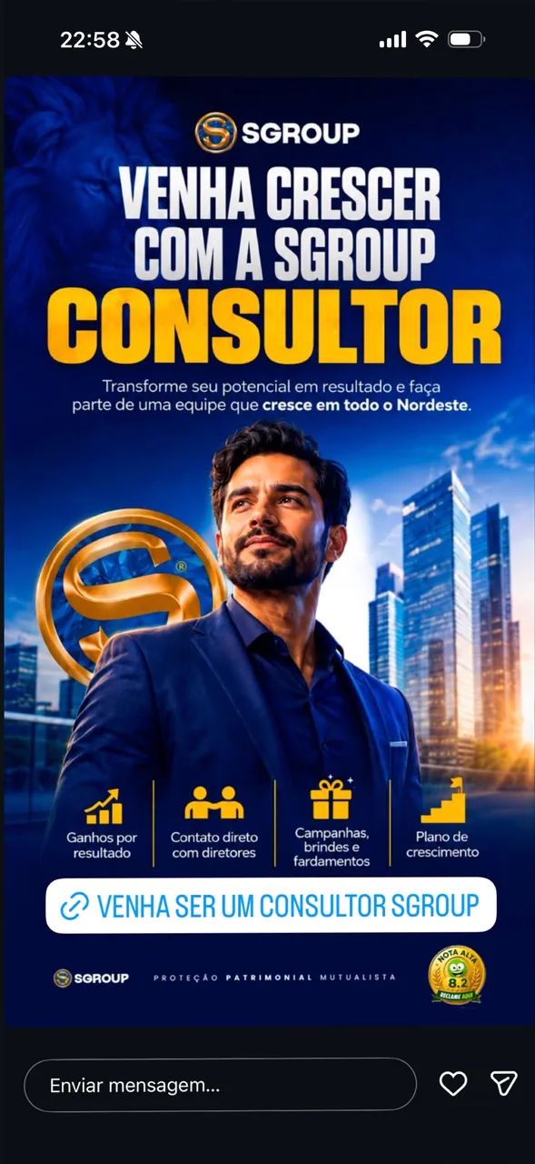 CONSULTOR DE VENDAS SGROUP 