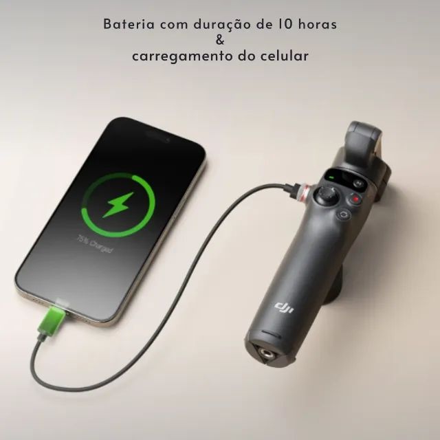 Estabilazdor Gimbal DJI Osmo Mobile 7P para Celular Com Modulo Multifuncional Cinza-escuro - Foto 4