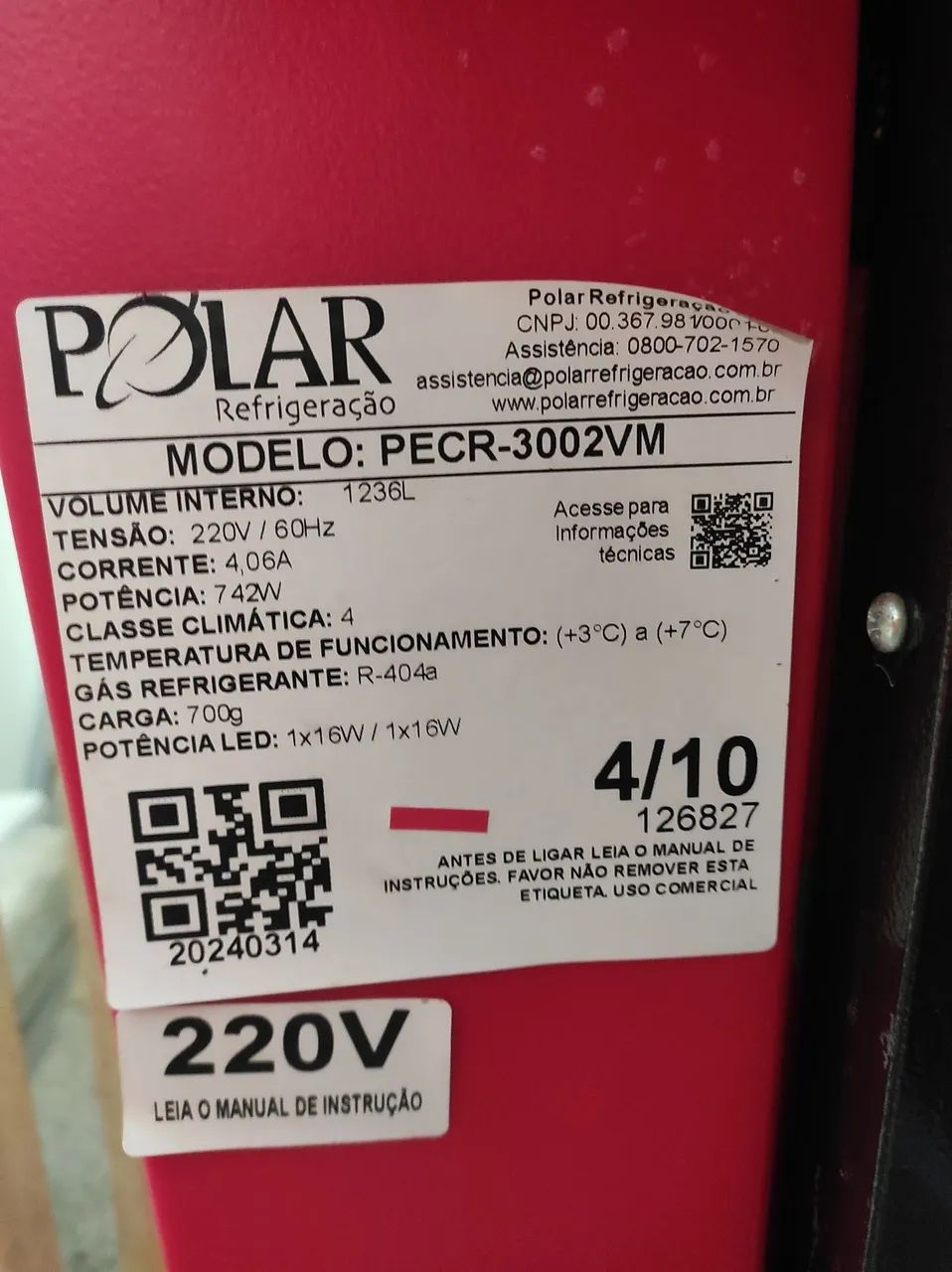 Balcão açougue Luxo 3M Tendal duplo+led Polar - Foto 3