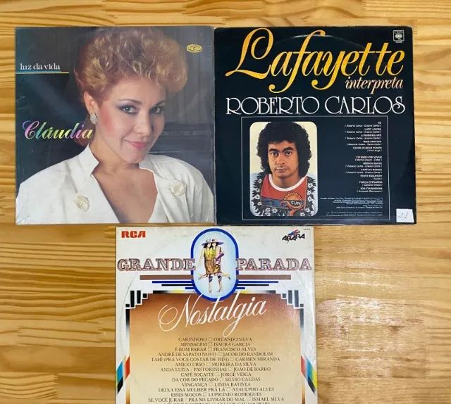 lote 3 discos de vinil. claudia / lafayette / grande parada