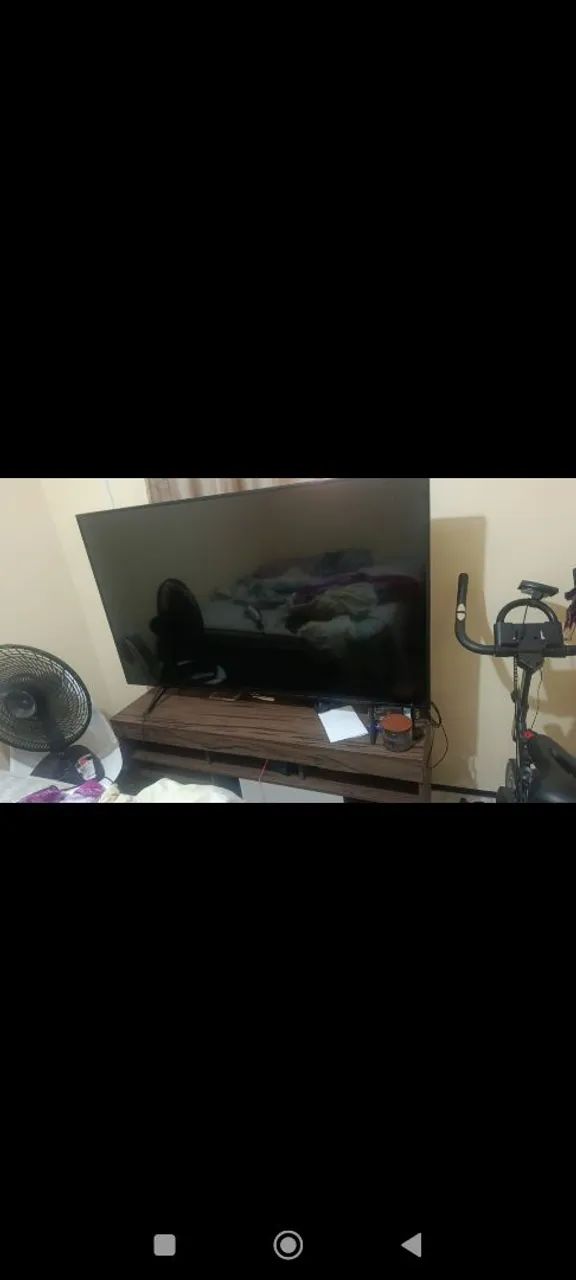 Tv 65 polegas + bike ergométrica.