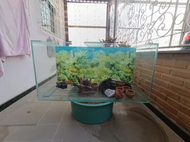 Aquário 200 litros completo, com móvel, tampa e iluminação  - Foto 2