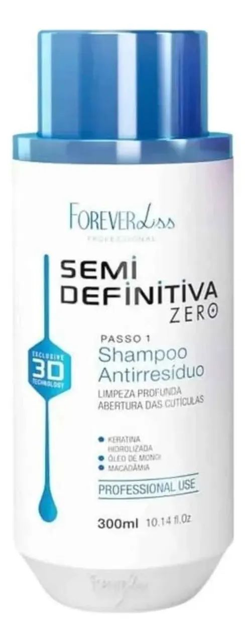 Shampoo Antiresiduo 3D Forever Liss Semi Definitiva Zero. 300ml 