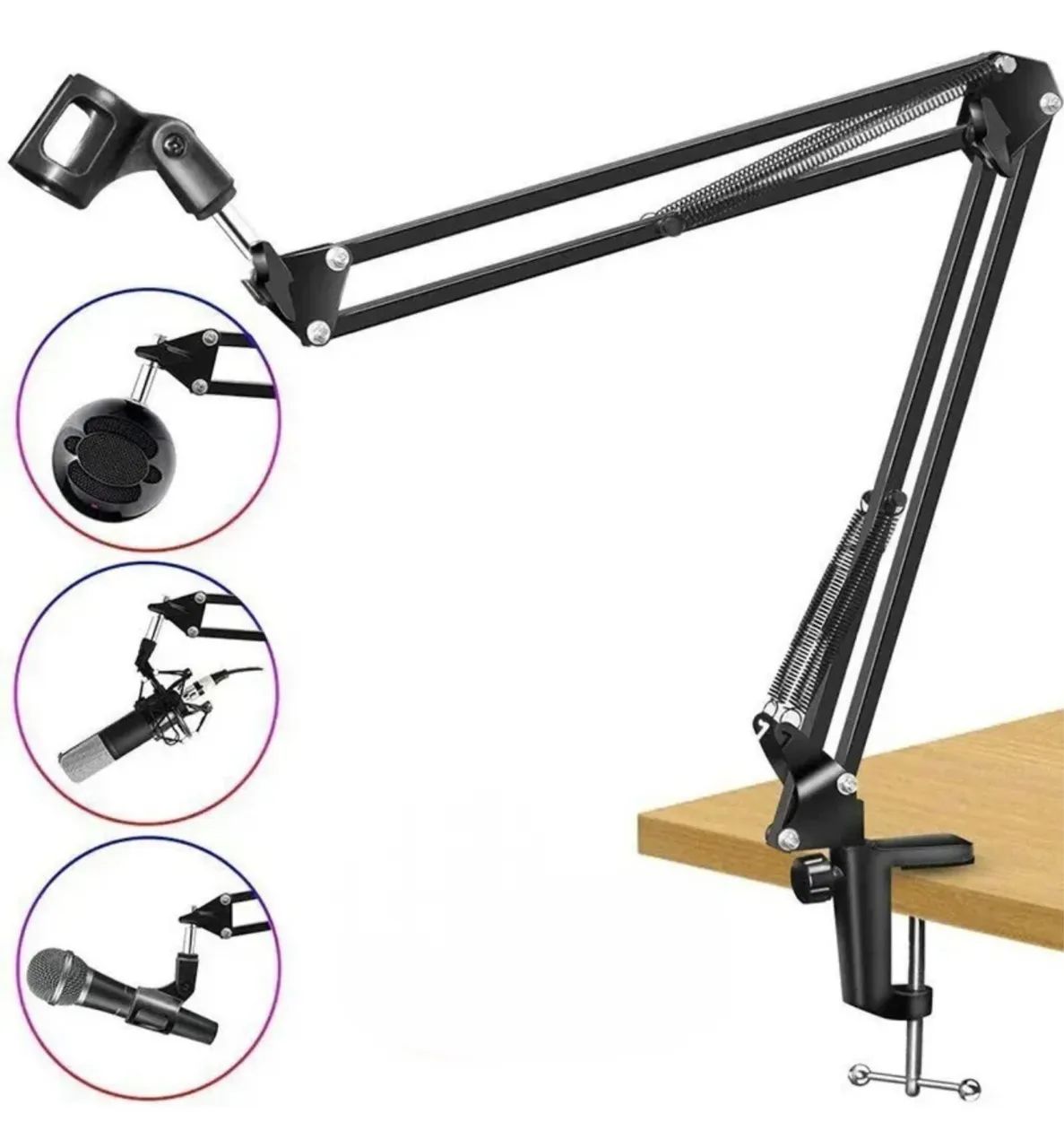 Suporte para microfone braço articulado 