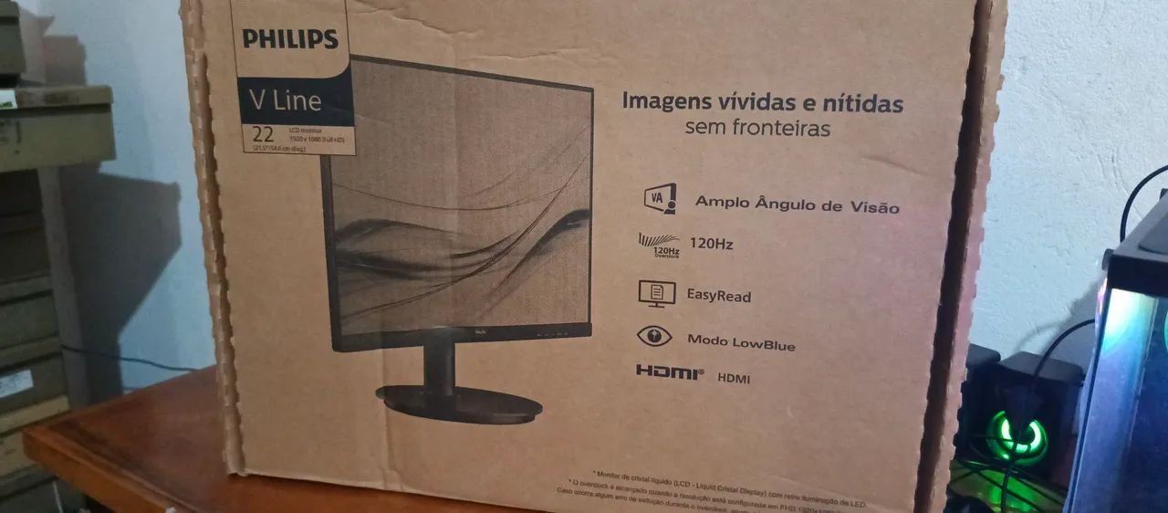 Monitor de 21.5 polegadas+ cabo HDMI de alta resolução  - Foto 4