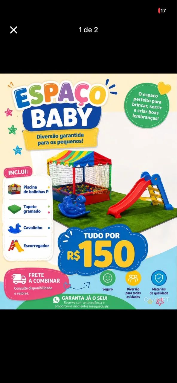 Pula pula e piscina de bolinhas 