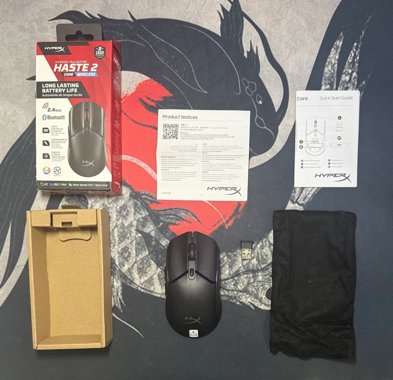 Mouse Gamer HyperX Pulsefire Haste 2 Core Sem Fio - Novo - Foto 5