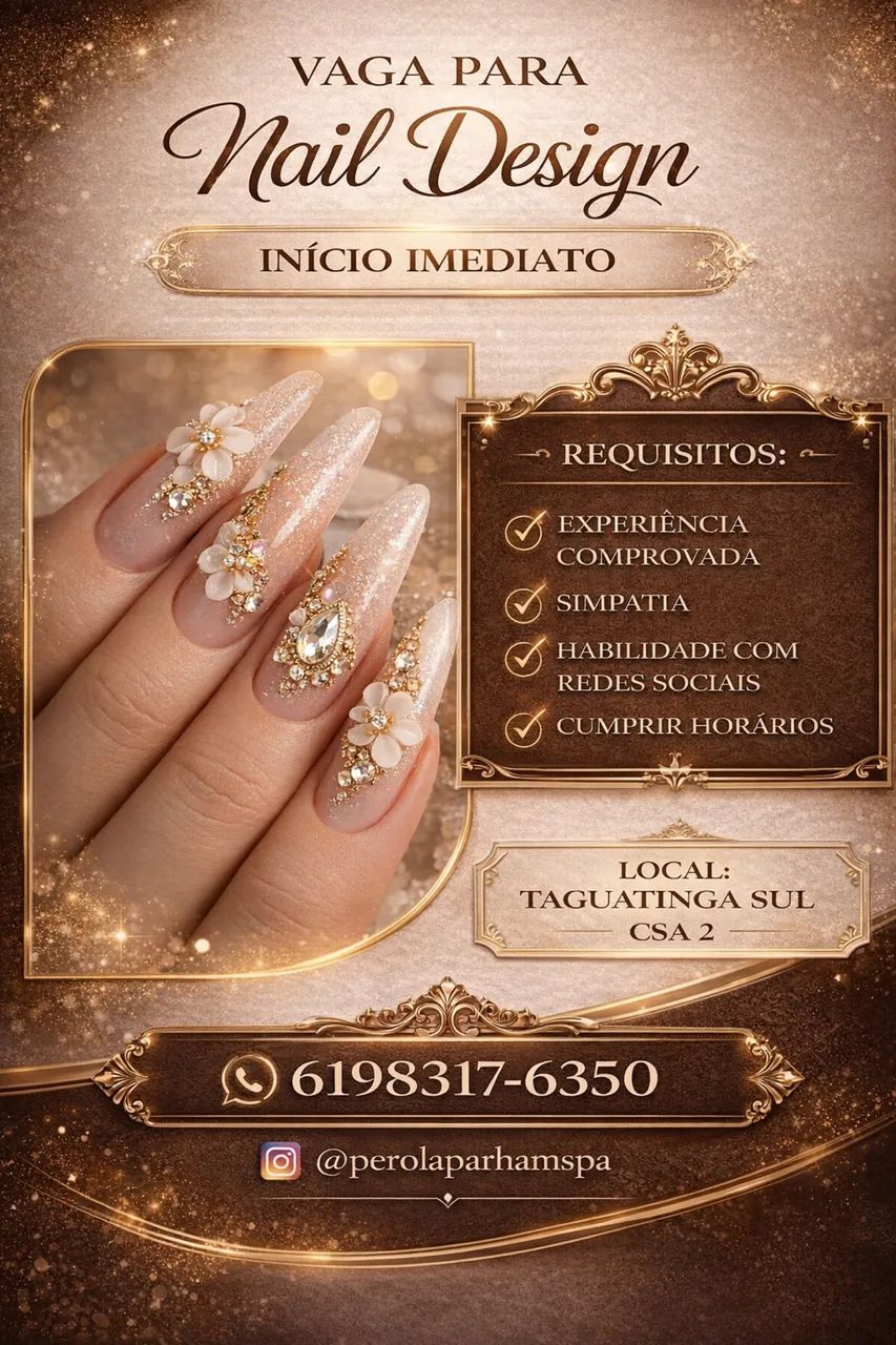 Vaga para nail design manicure