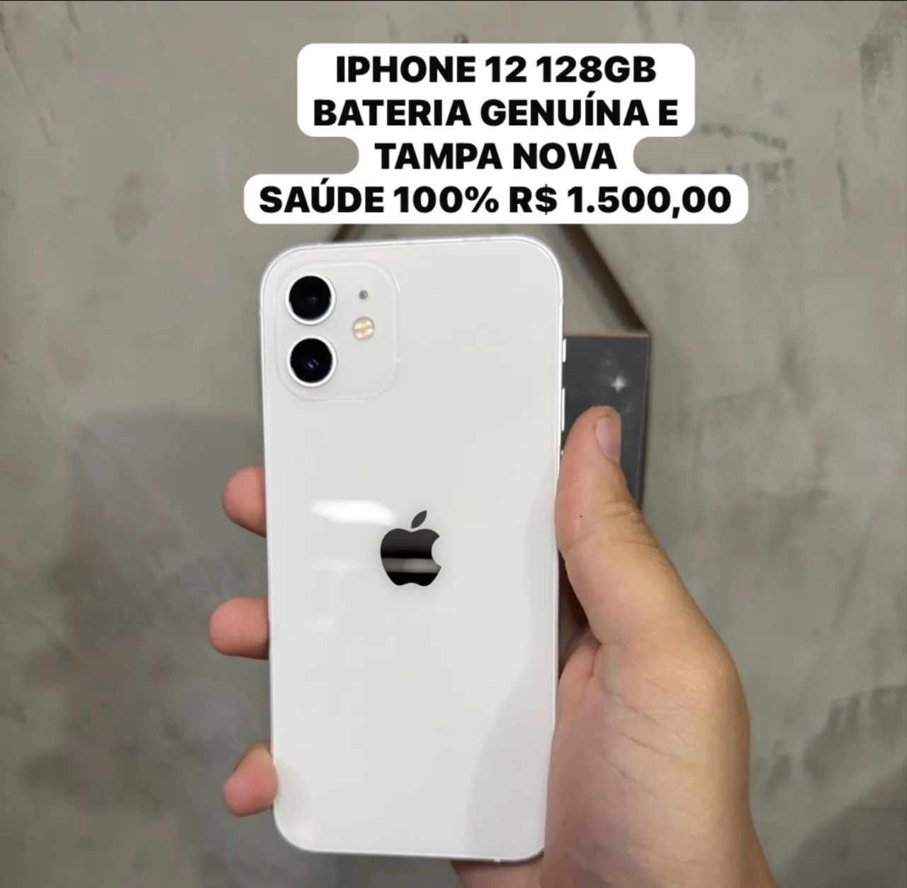 IPHONE 12 128GB BRANCO 90 DIAS DE GARANTIA - Celulares e