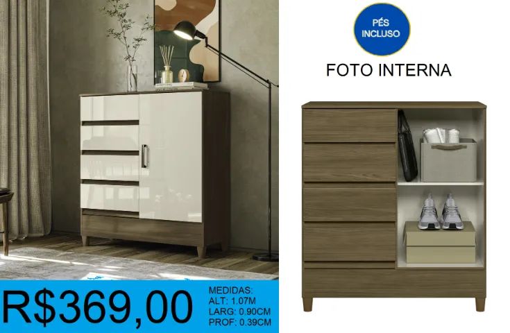 Comoda - compacta - Santos Andira- compre hoje e receba em até 72 horas  - Foto 3