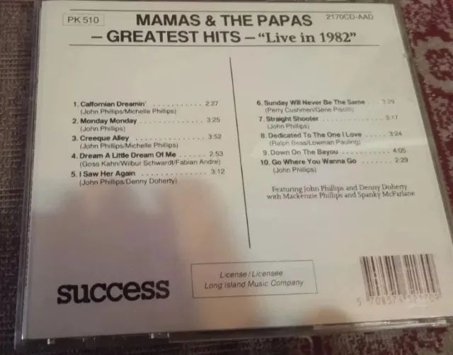 Cd - Mama's And The Papa's Greatest Hits Live Importado - Foto 2