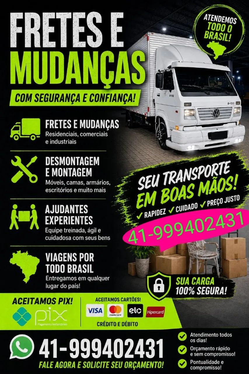 Fretes e mudanças p todo Brasil 