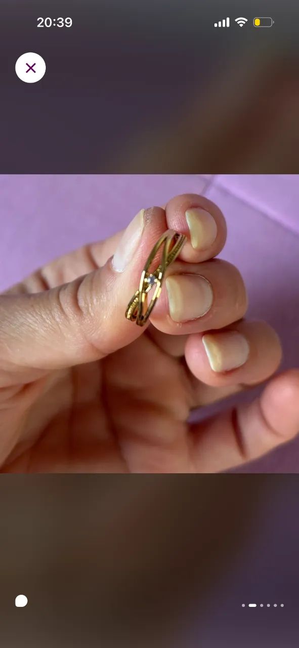 Anel banho de ouro 18k - Foto 3