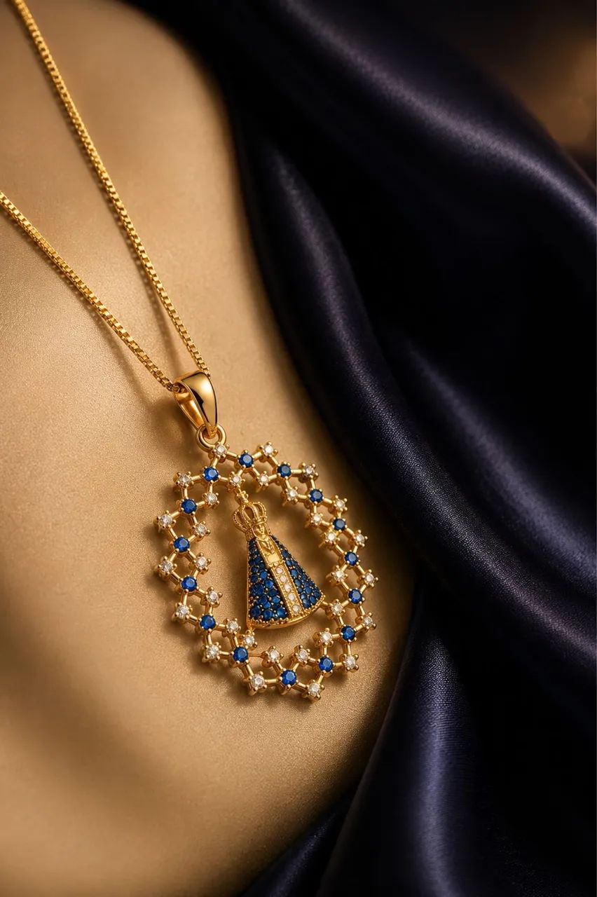 Colar Nossa Senhora em Ouro 18k 750