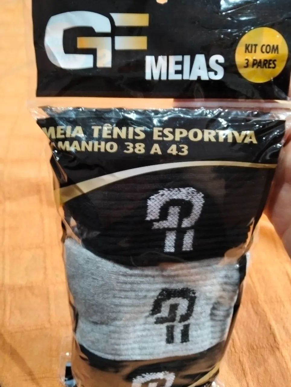 Kit com 3 meias femininas e masculinas 