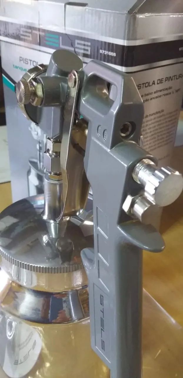 Pistola de pintura toda em alumínio nova  - Foto 3