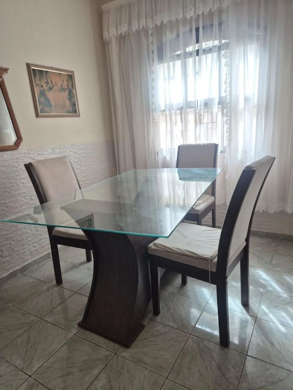 Mesa com tampo de vidro - Foto 4