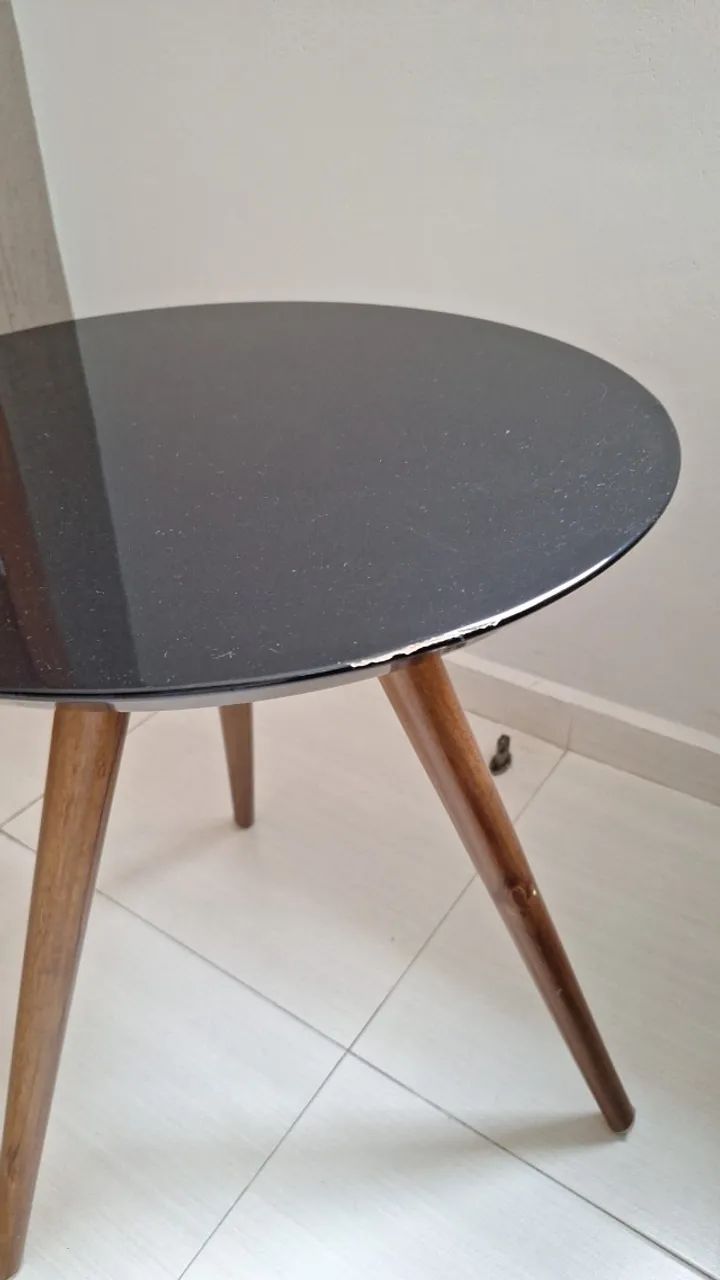 Mesa lateral preta laqueada - Foto 3