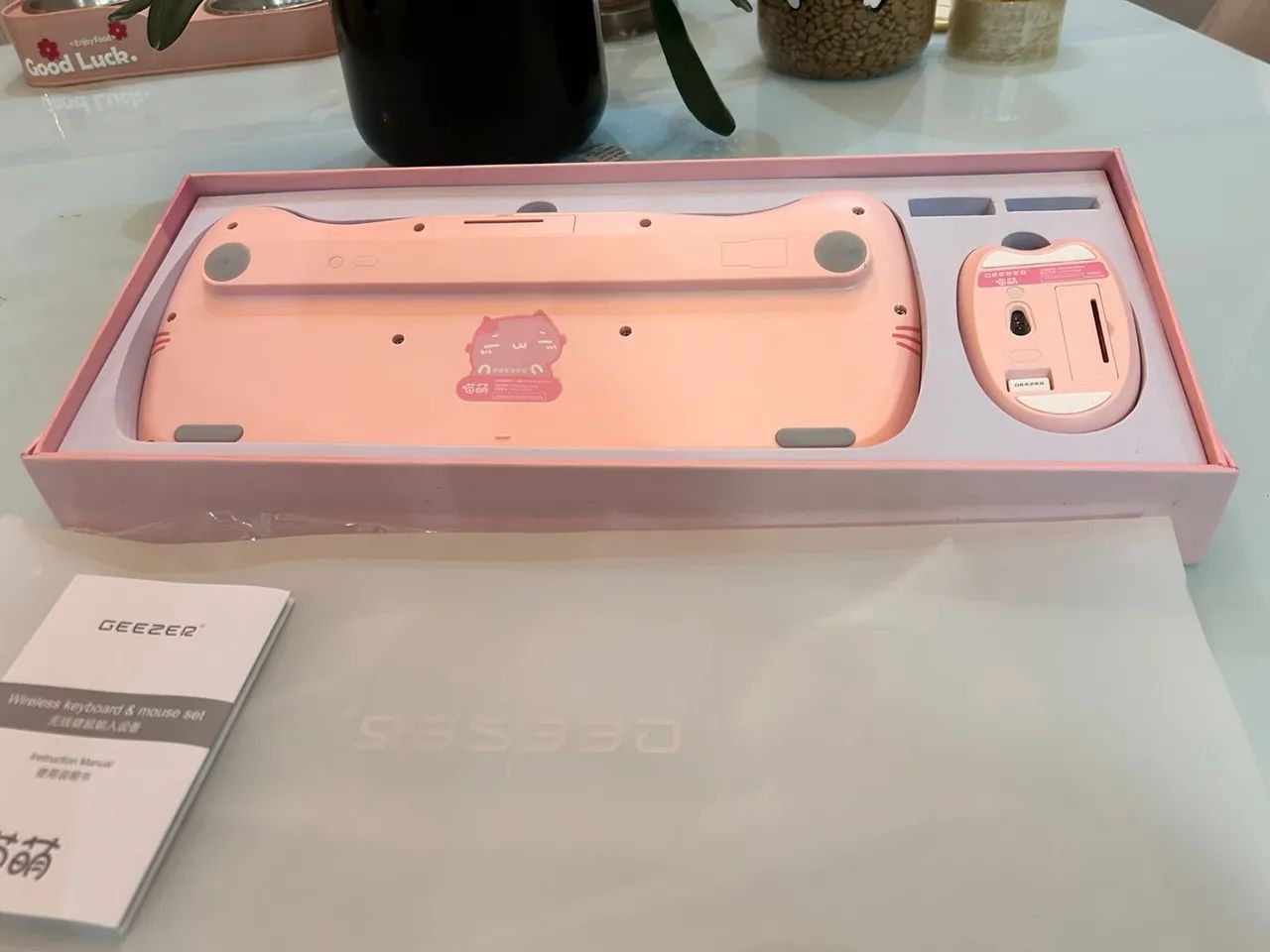 Teclado rosa com mouse - Foto 2
