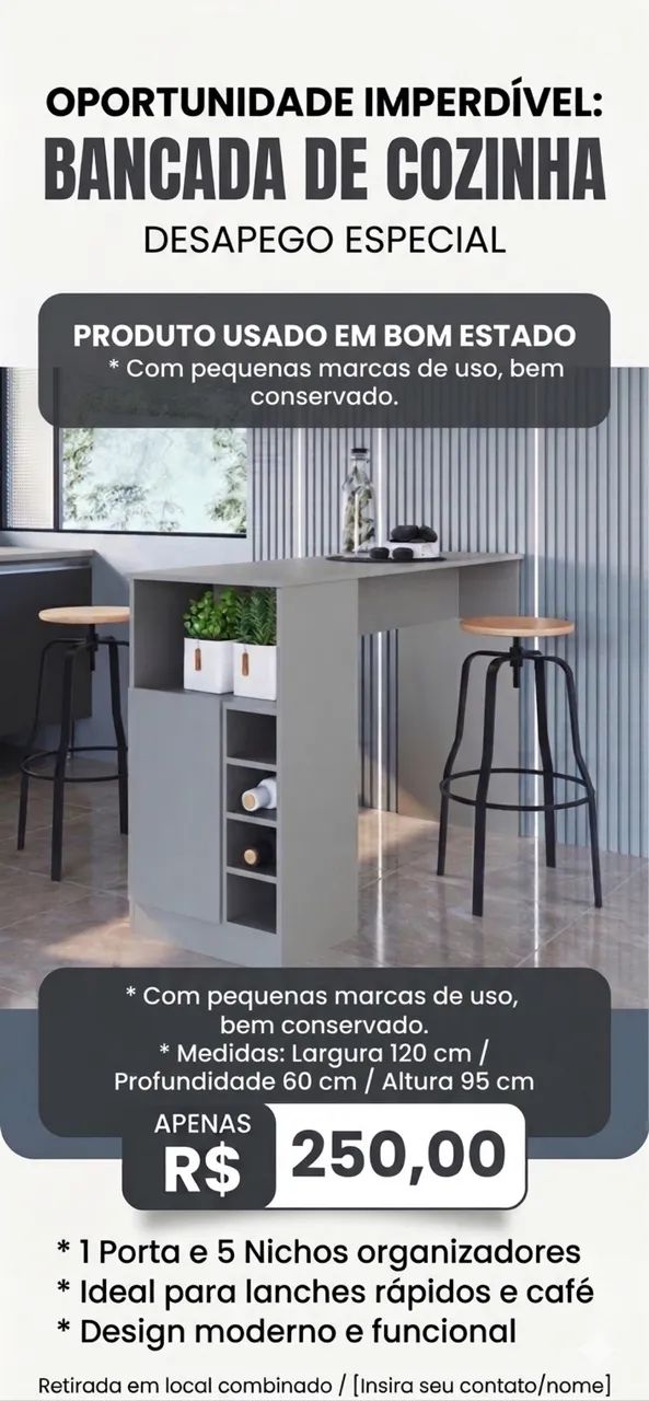 Balcão cozinha americana 
