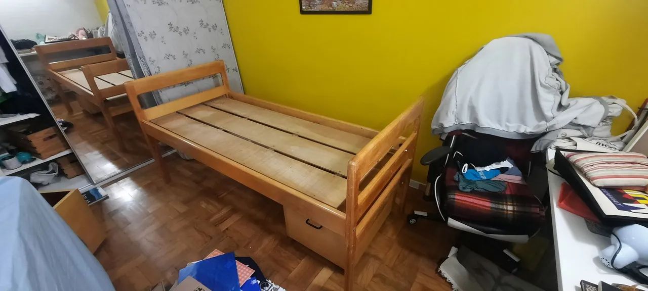 Cama de Solteiro de madeira - Foto 5