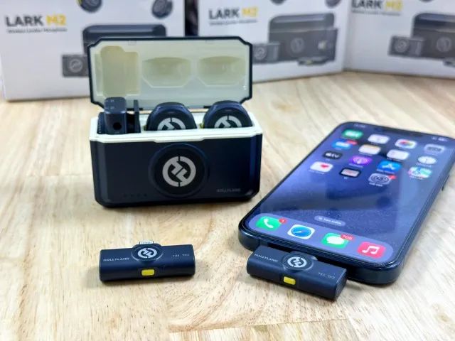 Microfone Hollyland Lark M2 Duo Combo Duplo - Foto 4