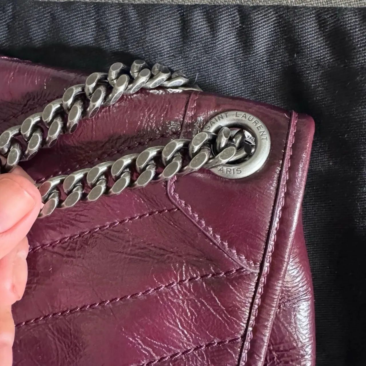 Bolsa couro bezerro bordo  - Foto 4