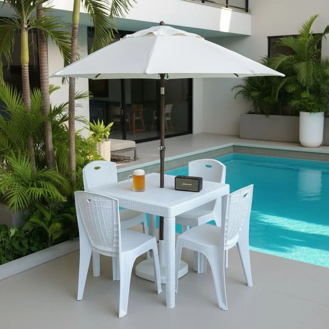Jogo de mesa plástico estilo rattan - Foto 2