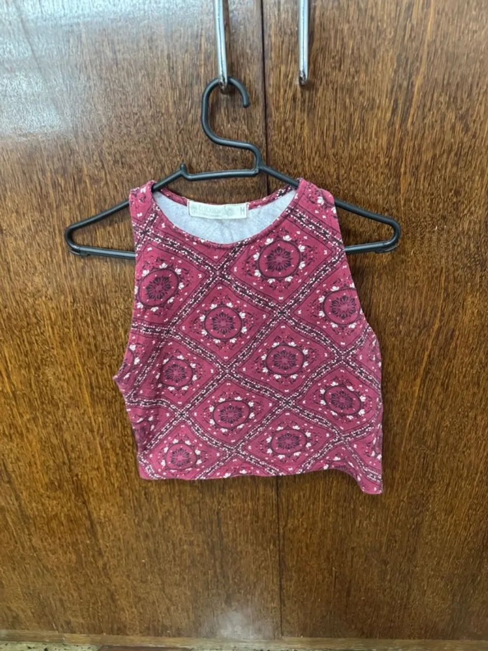 cropped clockhouse estampado m